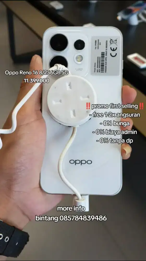 Oppo Reno 16 Terbaru!! promo cicilan 0% free 1-2x angsuran syarat ktp