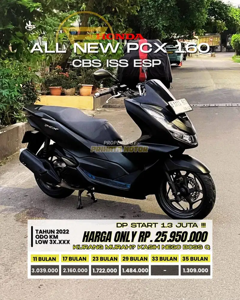 CREDIT DP MULAI 1.3 JUTA !!! HONDA ALL NEW PCX 160 CBS ISS ESP 2022