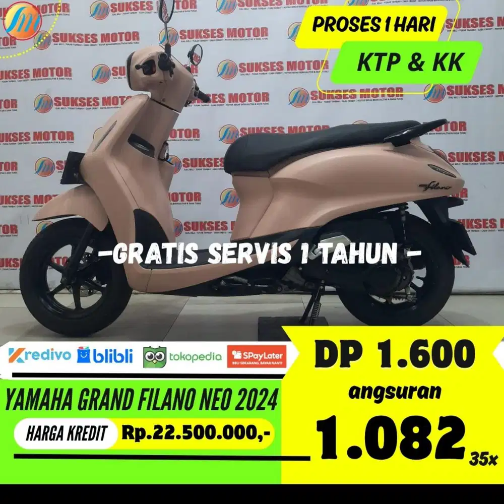YAMAHA GRAND FILANO NEO 2024 BISA KREDIT MURAH ANGSURAN TERJANGKAU