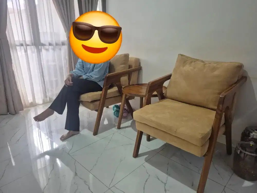 Kursi meja set tamu, teras, santai. Kayu jati jepara