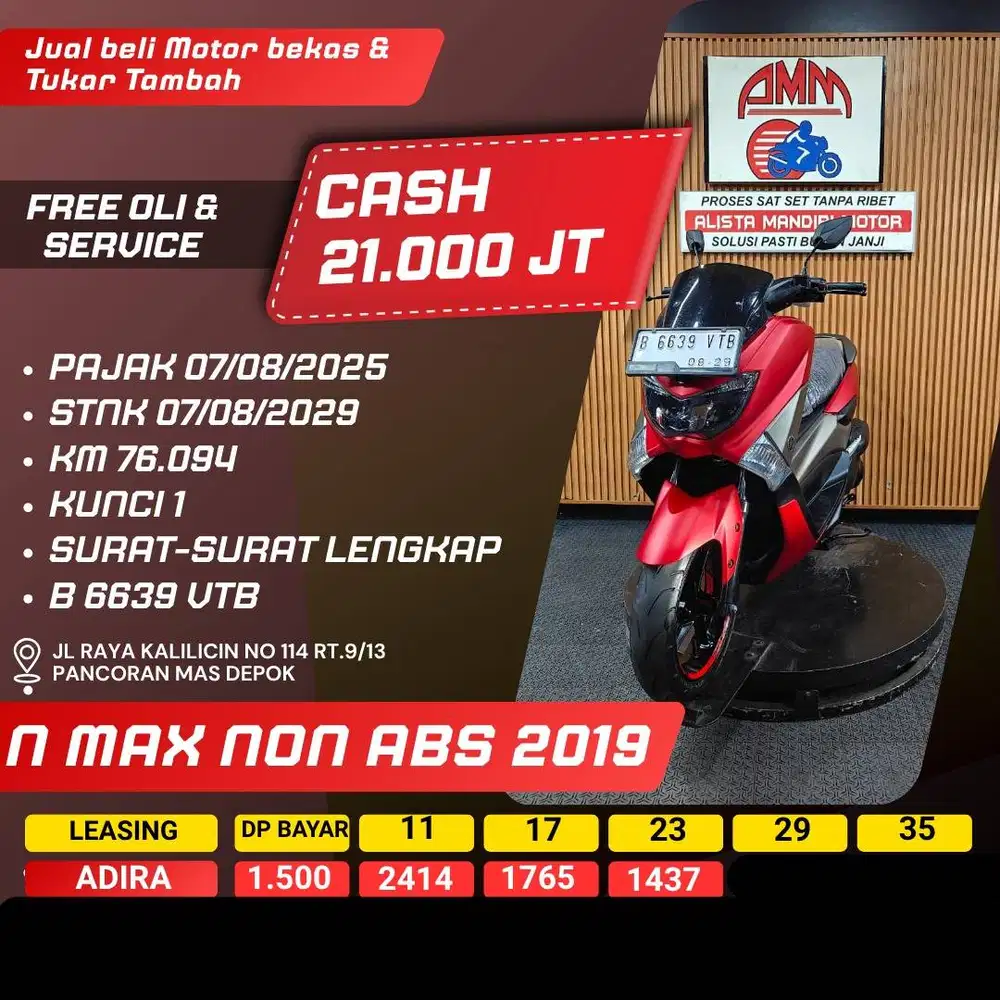 N MAX NON ABS 2019 SPAYLATER KREDIVO INDODANA CC CASH / KREDIT ALISTA
