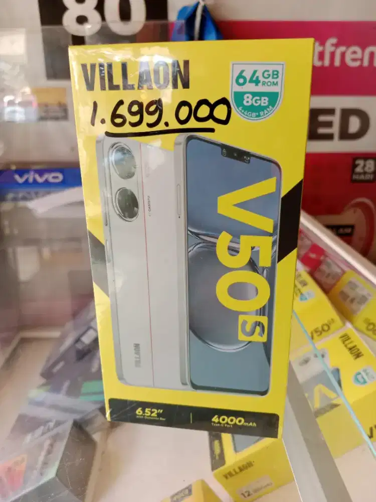 VILLAON V50S 4+4/64 PROMO HP MURAH