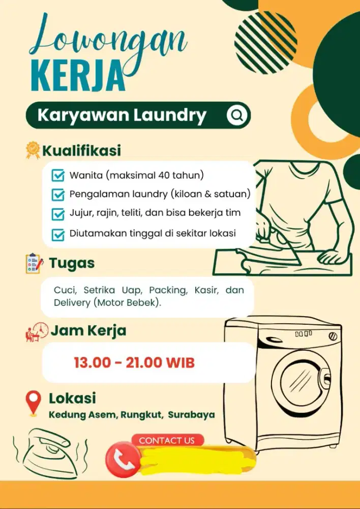 Lowongan Kerja Karyawan Laundry