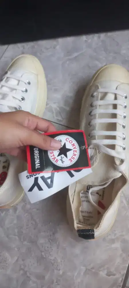 Sepatu Converse CDG Garcons 70s low White