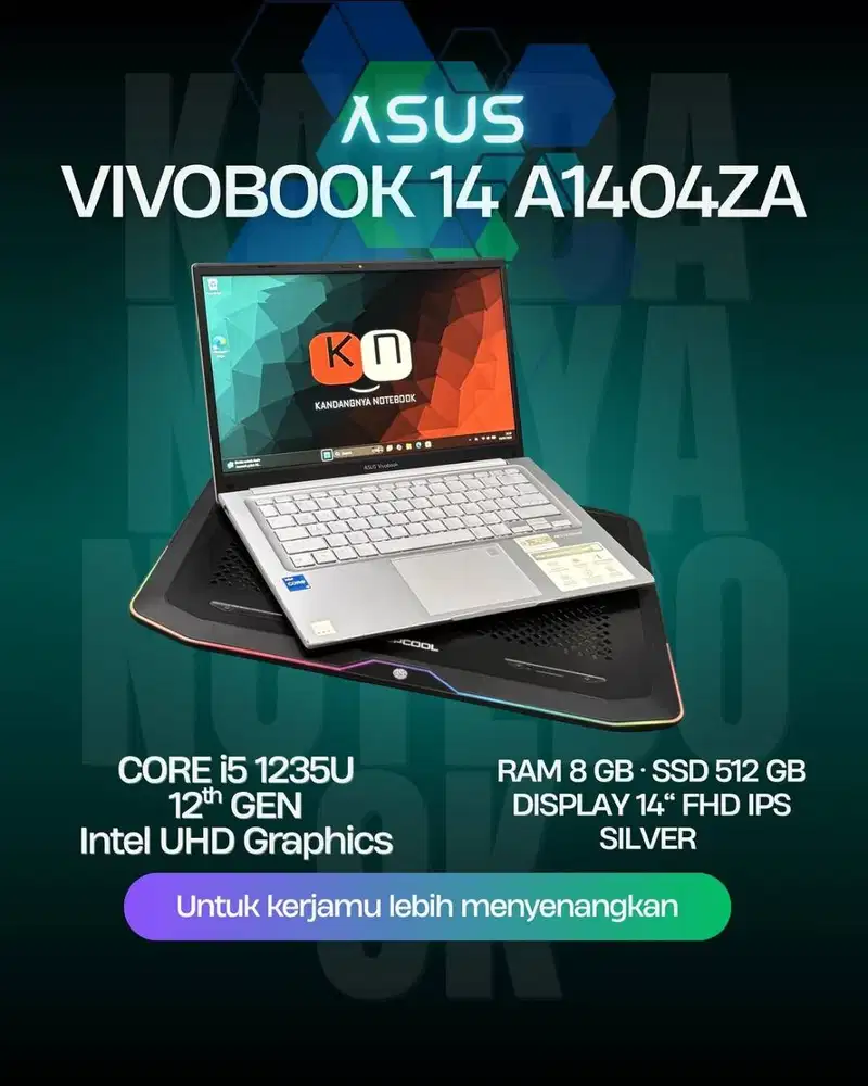 Asus Vivobook 14 A1404ZA i5 1235U RAM 8GB 512GB Layar 14inch