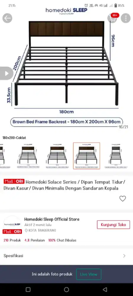 Bed Frame/Divan Homedoki Solace Series 180×200 cm (King).