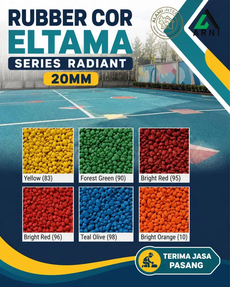 Rubber Cor ELTAMA Series Gradiant/Ukuran 50x50/Mengurangi Cidera