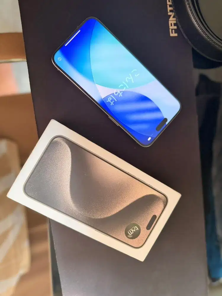 Iphone 15 pro max / promax 256gb natural titanium like new ibox