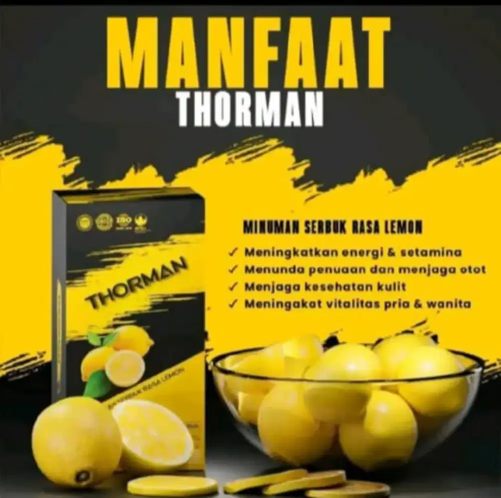 Thorman Minuman Energi Rasa Lemon.