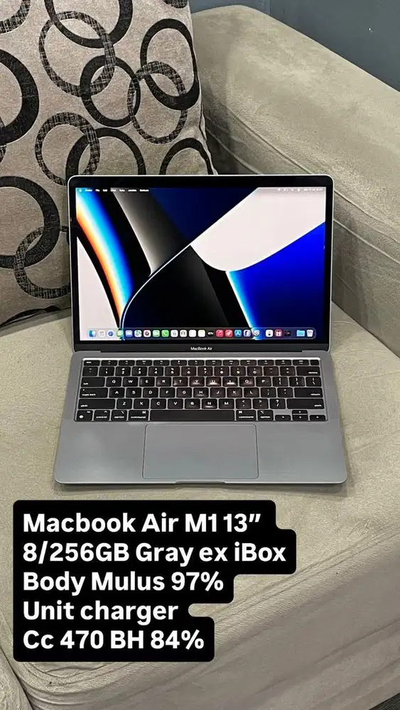 Macbook Air M1 13” 8/256GB Gray ex iBox