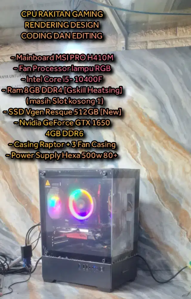 CPU RAKITAN GAMING DESIGN EDITING CODING CPU RENDERING