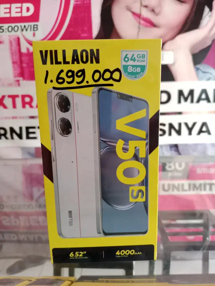 VILLAON V50S 4+4/64GB PROMO HP MURAH
