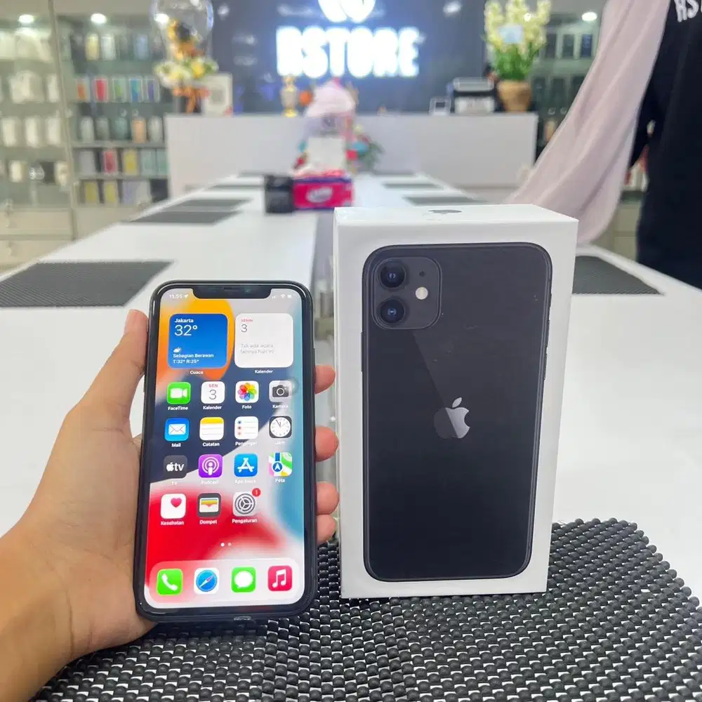 iPhone 11 128Gb Fullset, Ex Garansi Internasional