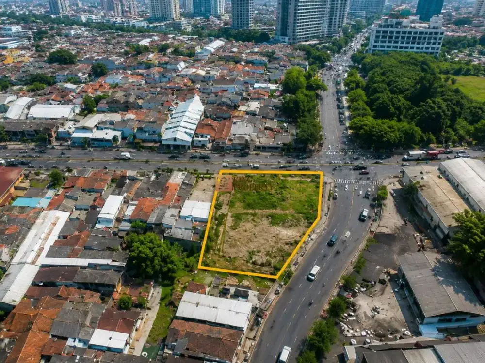 Dijual Tanah Komersial LT 1,313 m² di Jl. Raya Palmerah Barat – Dekat Stasiun Palmerah & Tol Slipi, Cocok Bangun Gedung, Showroom & Ruko Jakarta Barat