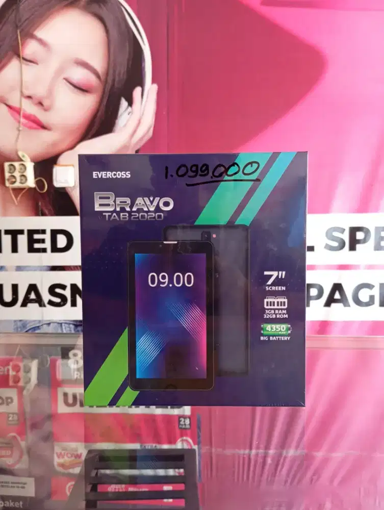 TAB EVERCOSS BRAVO 4G PROMO CUCI GUDANG