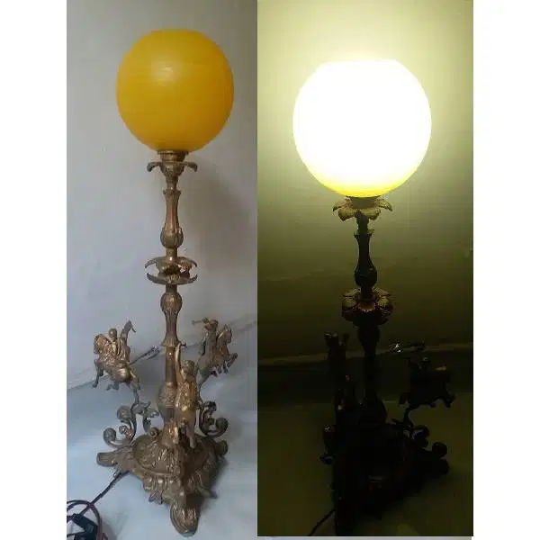 Antik Vintage milky glass lampu duduk / lampu meja european style SINA