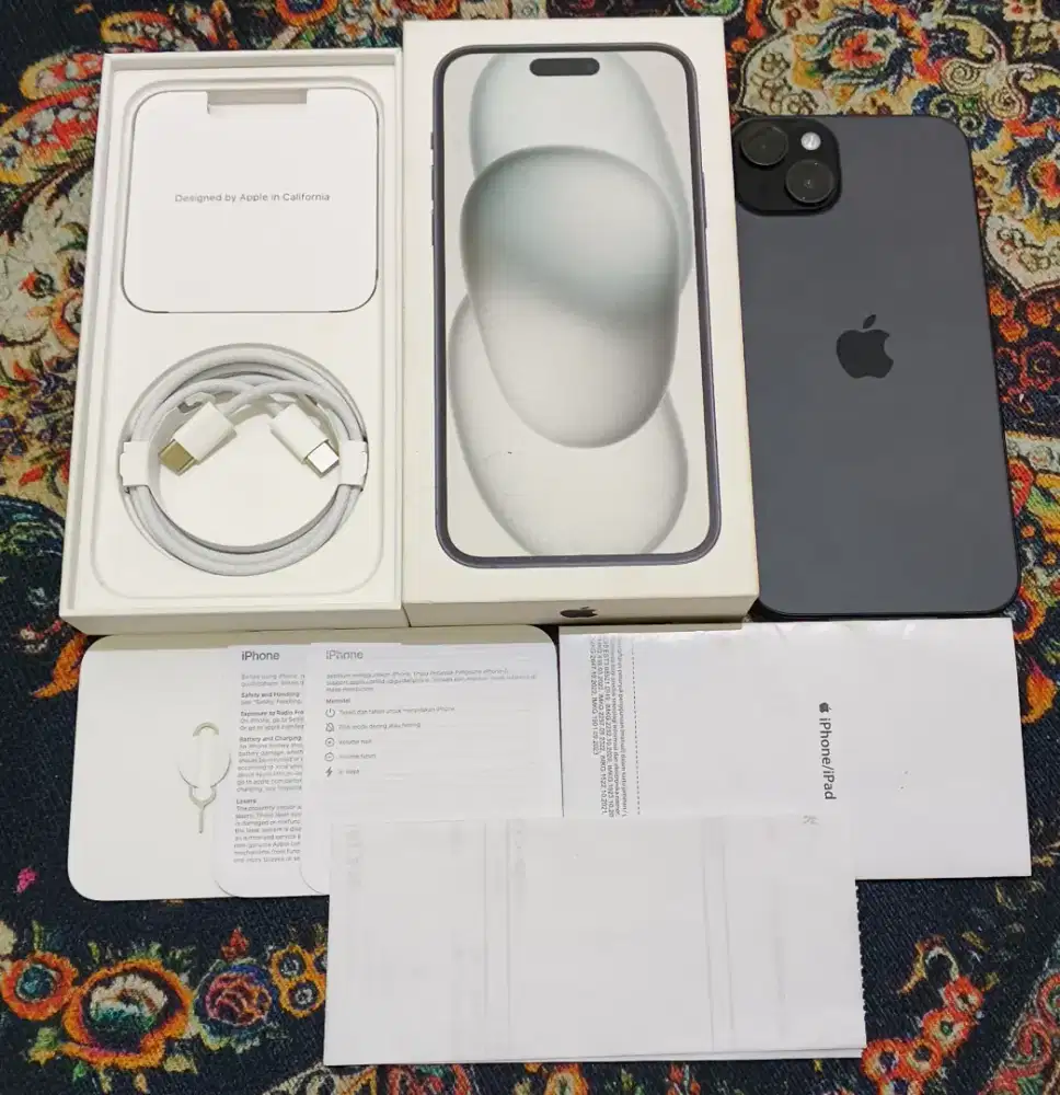 Iphone 15 Plus + - 15+ 128GB Black Ex iBox LIKE NEW BH 90 Fullset ORI