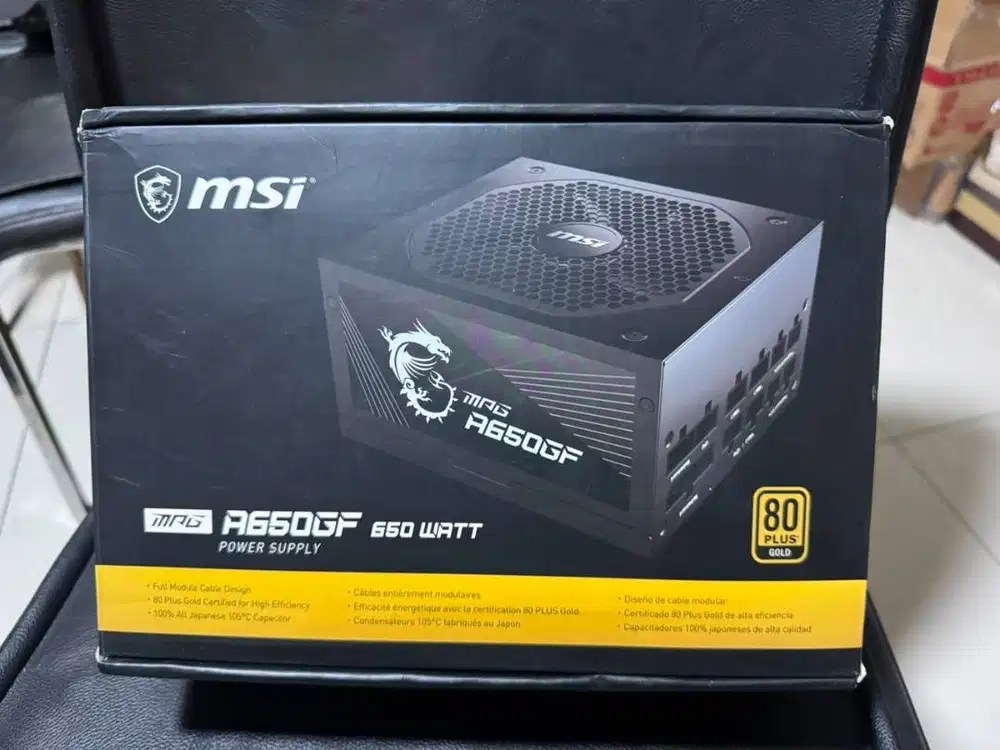 Power Supply PSU MSI MAG A650GF 650W 80+ Gold Fully Modular - Second