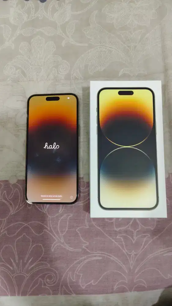 Iphone 14 promax 256gb ex garansi id/a fullset mulus
