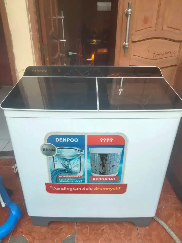Jual mesin cuci 2 tabung merk Denpo siap pakai