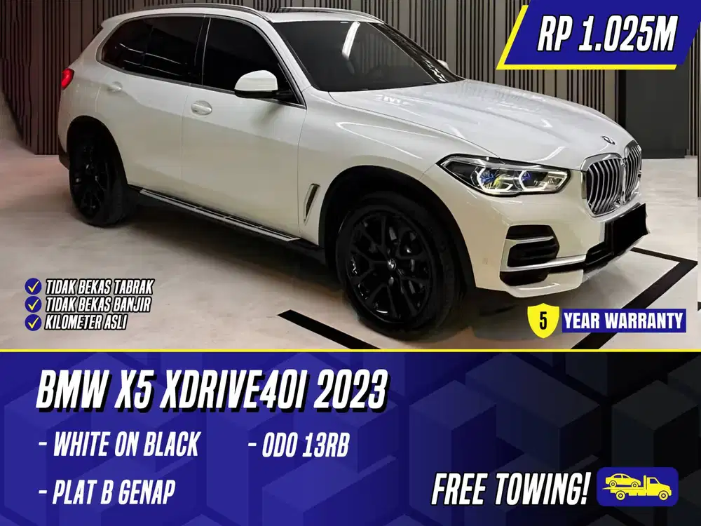 BMW X5 xDrive40i 2023 White on Black Putih xDrive X 5