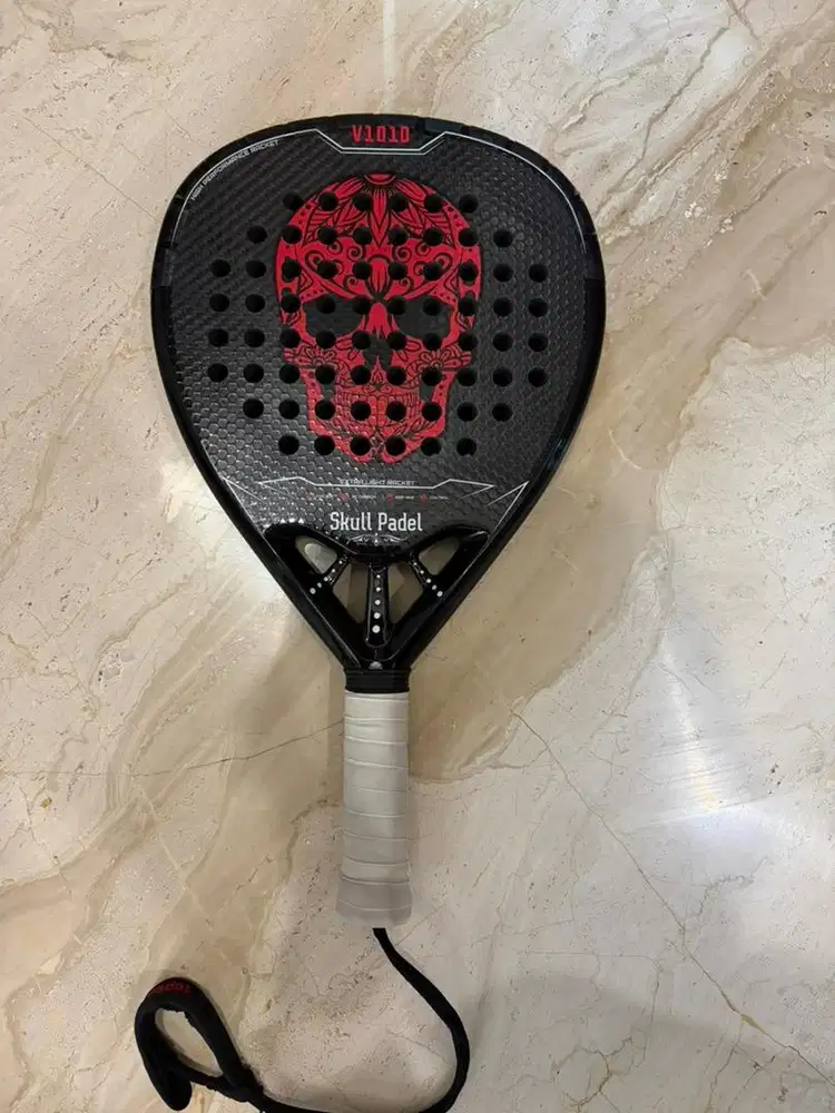 Raket skull padel v1010 red carbon super light
