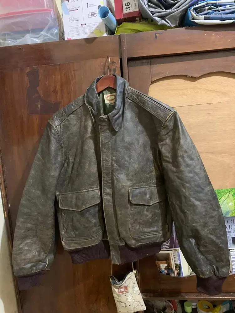 Vintage 80’s Banana Republic, Leather Bomber Jacket