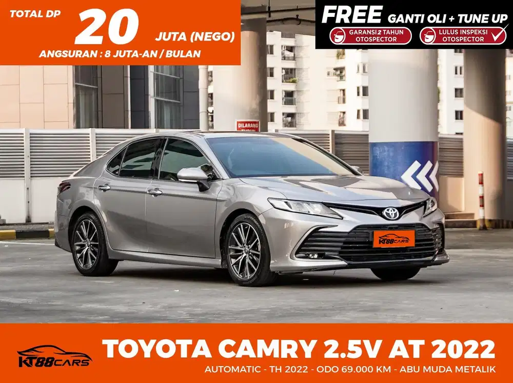 [BERGARANSI] TOYOTA CAMRY 2.5 V MATIC TAHUN 2022 ABU ABU GANJIL