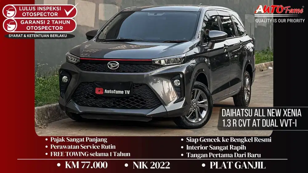 Daihatsu All New Xenia 1.3 R CVT AT Dual VVT-i NIK 2022