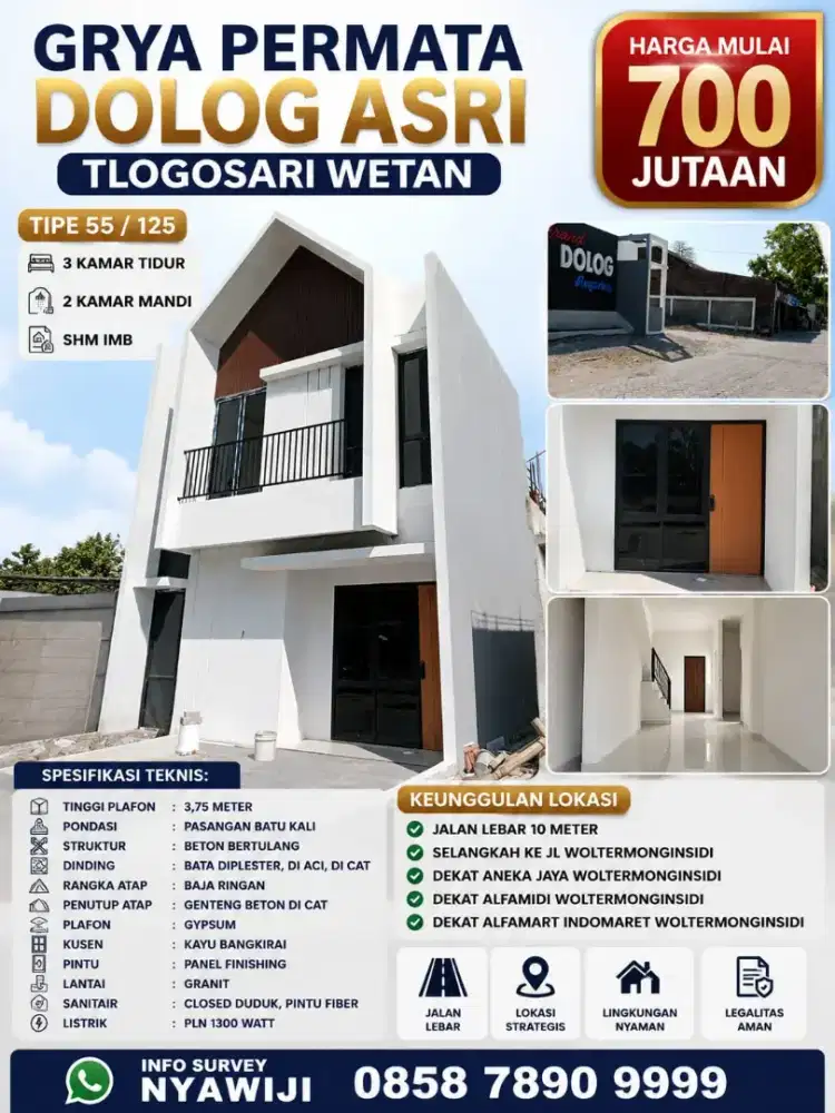 Rumah strategis tengah kota semarang siap huni shm ready