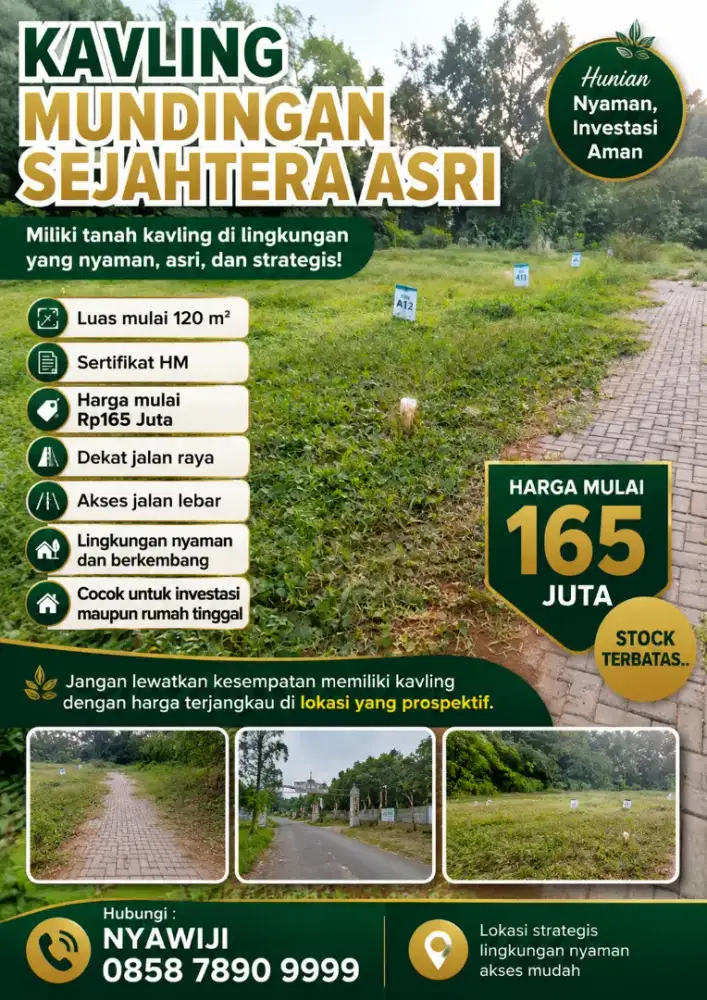 KAVLING MURAH AKSES LEBAR DEKAT JALAN RAYA