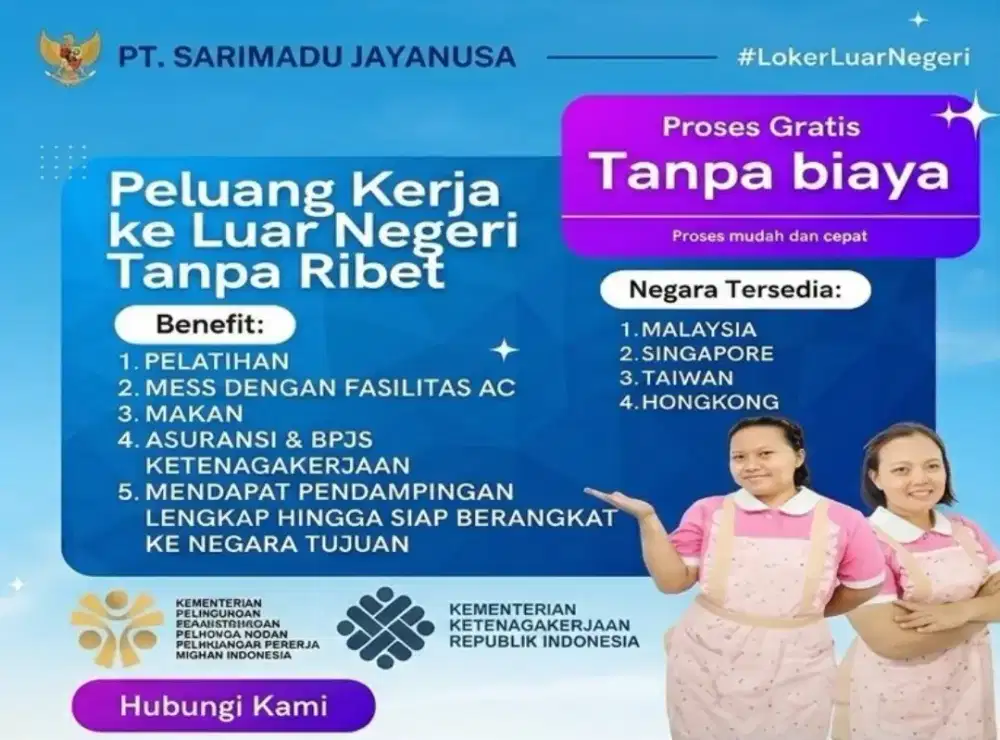 Lowongan kerja ART, pengasuh anak /bayi, perawat lansia