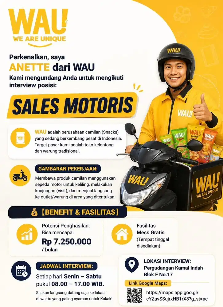 Lowongan Kerja Sales Motoris