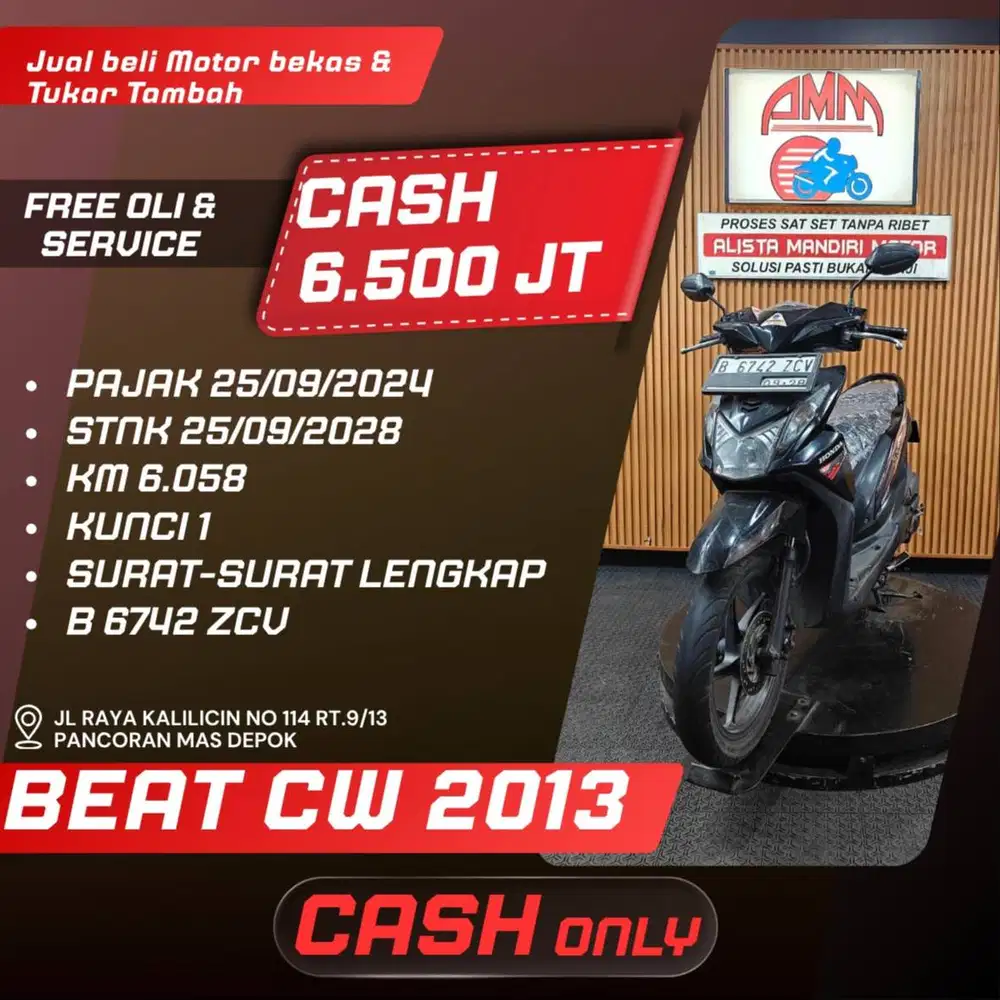 BEAT CW 2013 TOKOPEDIA SHOPEE KREDIVO INDODANA CC 0% CASH ONLY ALISTA