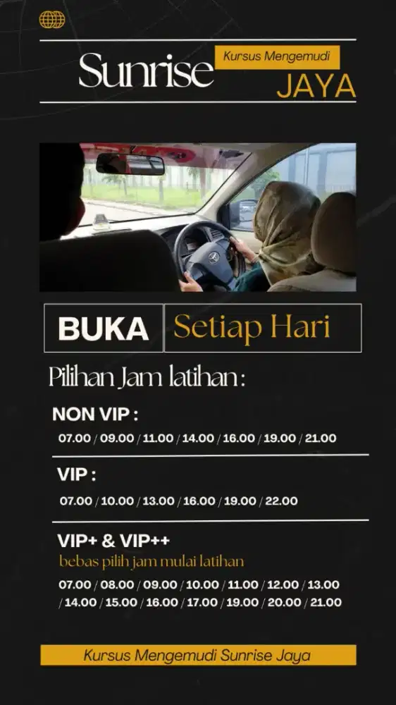 Dibutuhkan siswa yang ingin belajar mengemudi mobil