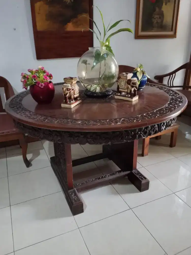 Meja Makan Jati Tua