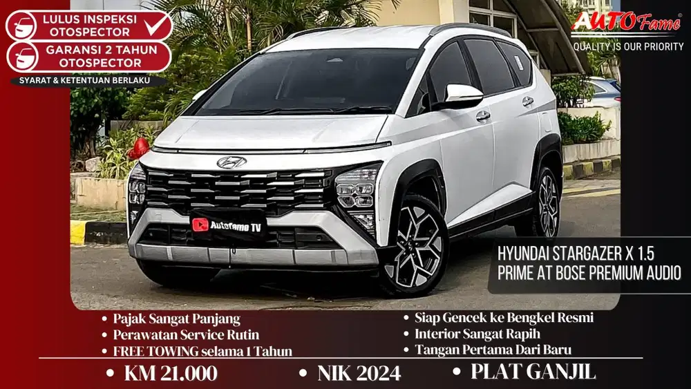 Hyundai Stargazer X 1.5 Prime AT NIK 2024