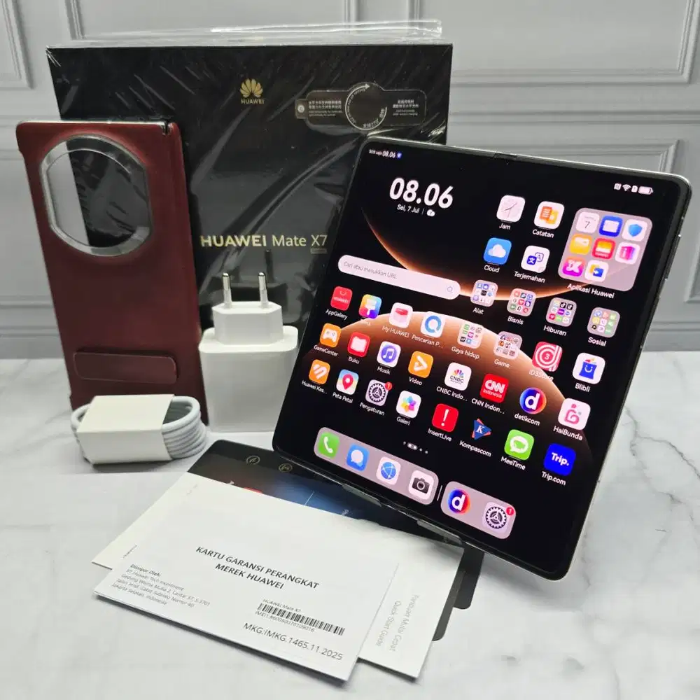 Huawei Mate X7 16/512GB Nebula Red Like New Garansi ON Resmi Fullset