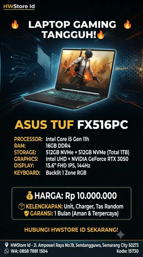 LAPTOP GAMING TANGGUH: ASUS TUF DASH F15!