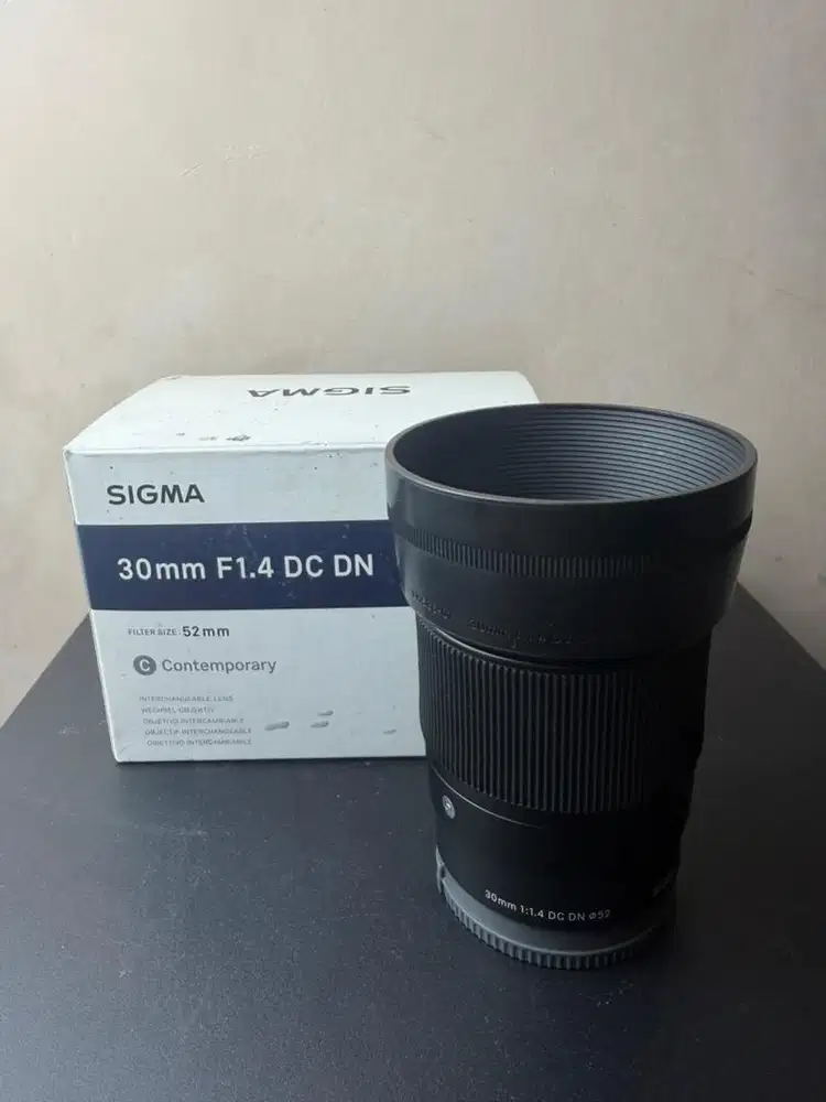 Lensa sigma 30mm F1.4 Sony Fullshet Box lengkap