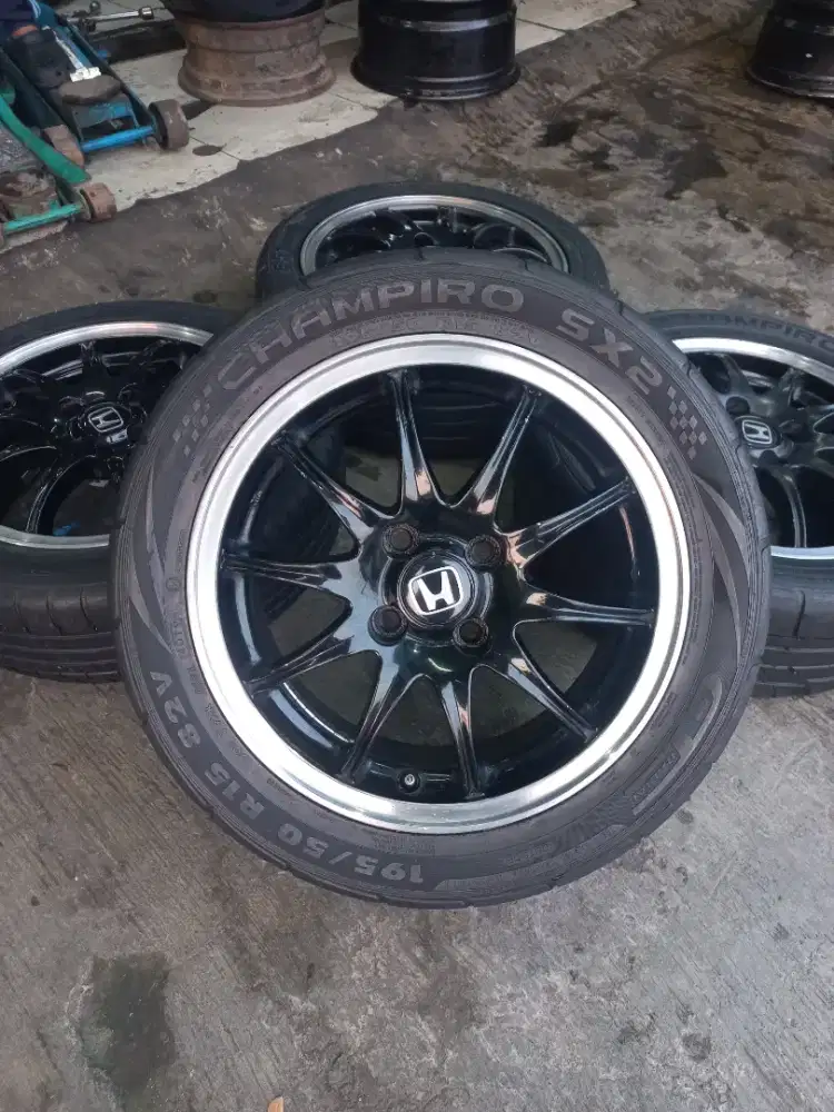 Velg oem Jazz Vtec Ring 15 plus ban semi slick  for brio calya Agia