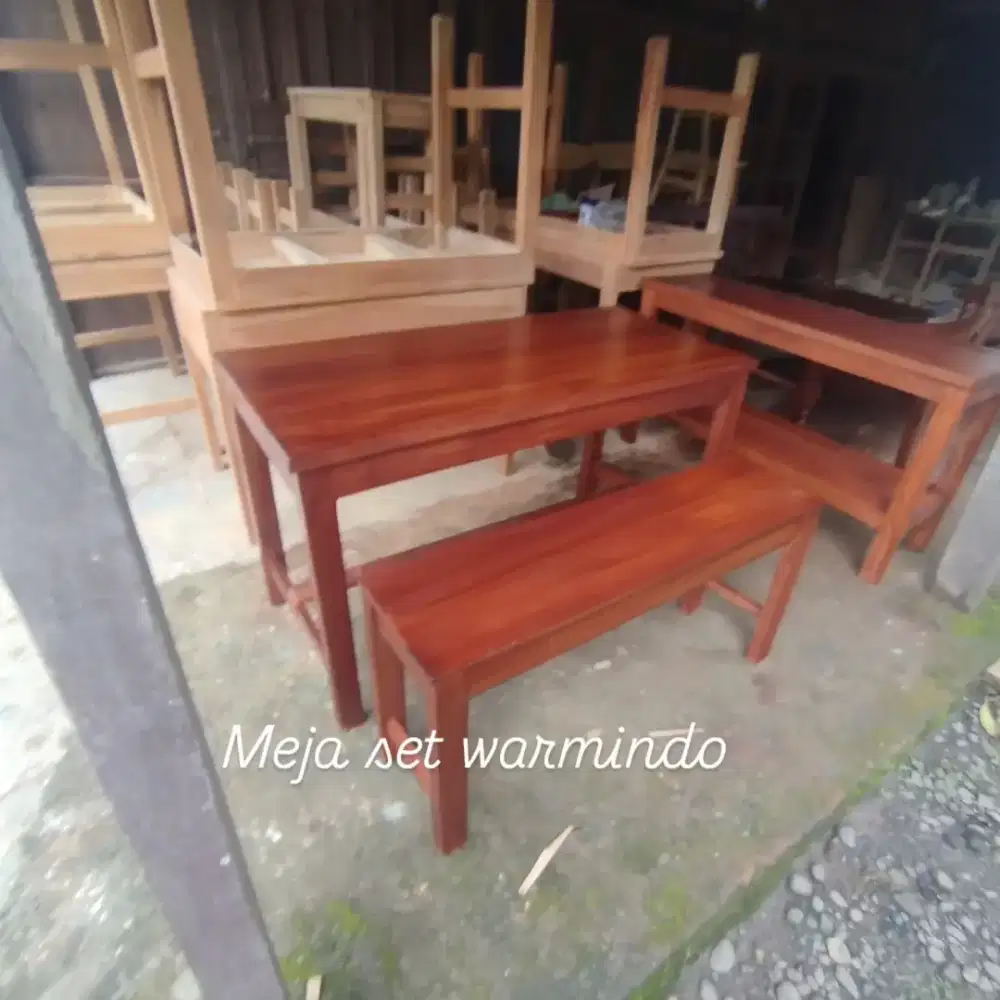 Meja set kedai,resto banyak ukuran bisa castum