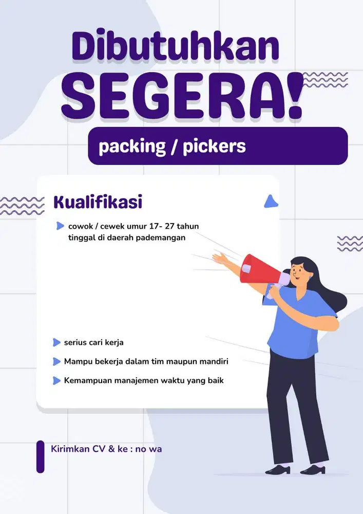 lowongan packing dan pickers online shop