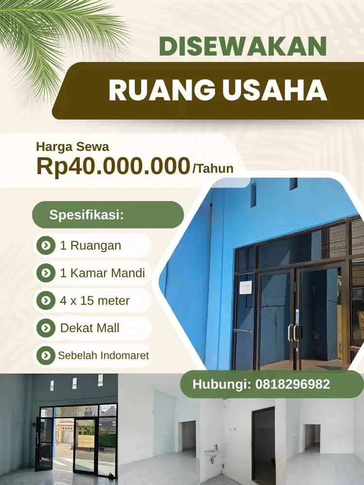 Ruko / Ruang Usaha Disewakan MURAH di Semarang Indah