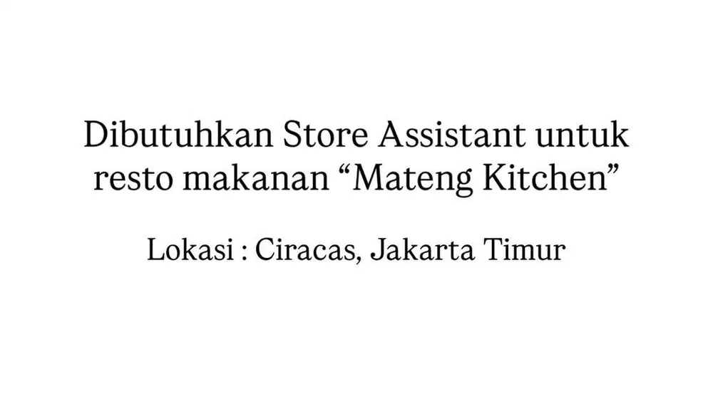 Store Assistant