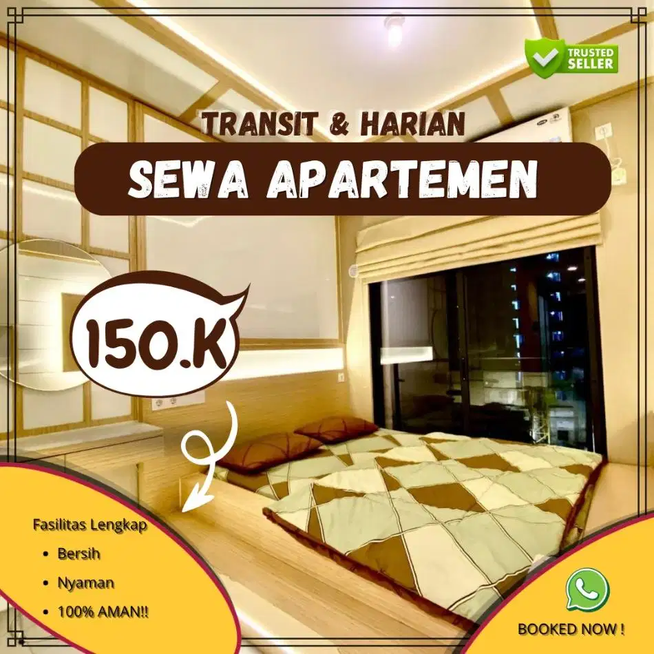 Disewakan Apartemen Harian/Transit Green Pramuka Jakarta Pusat