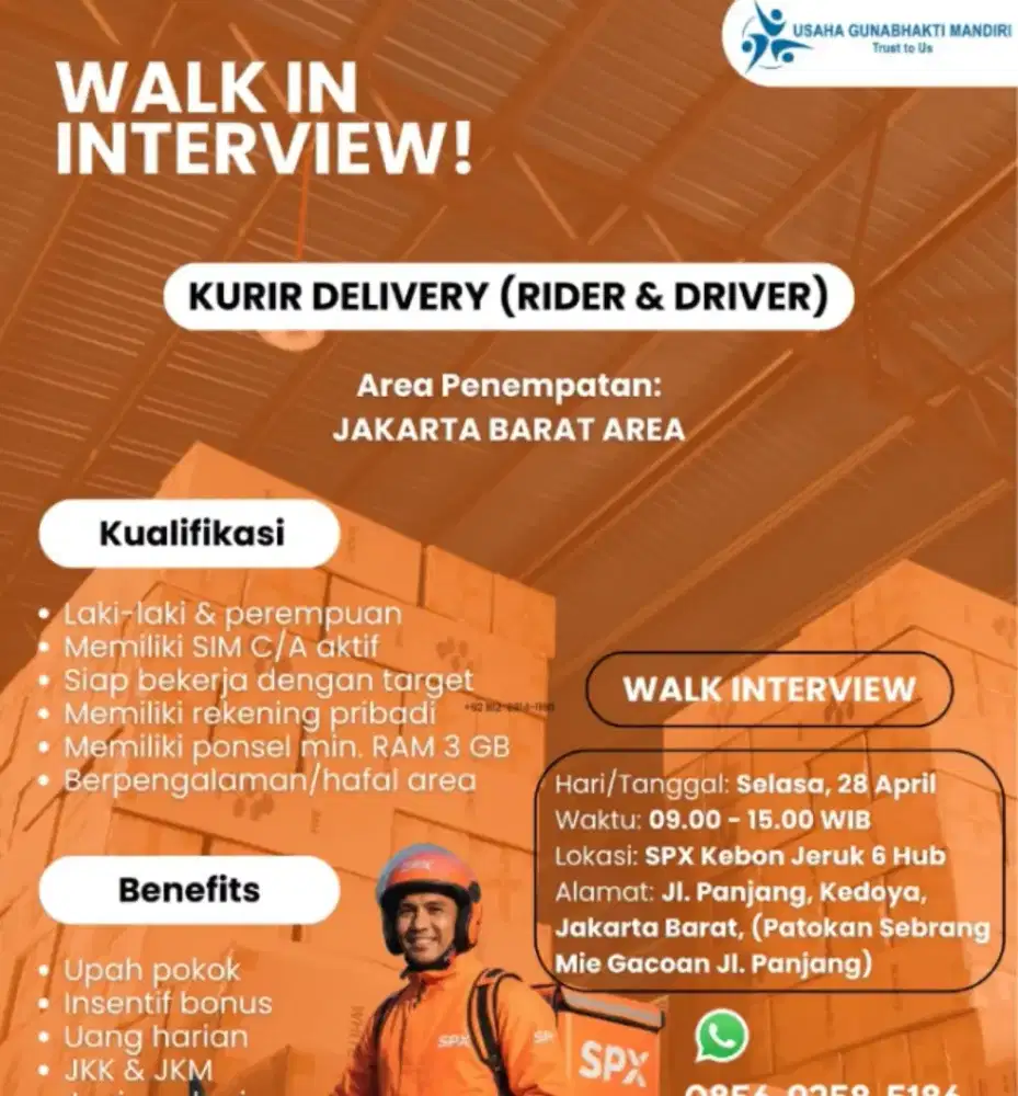 Lowongan kerja kurir SPX Express