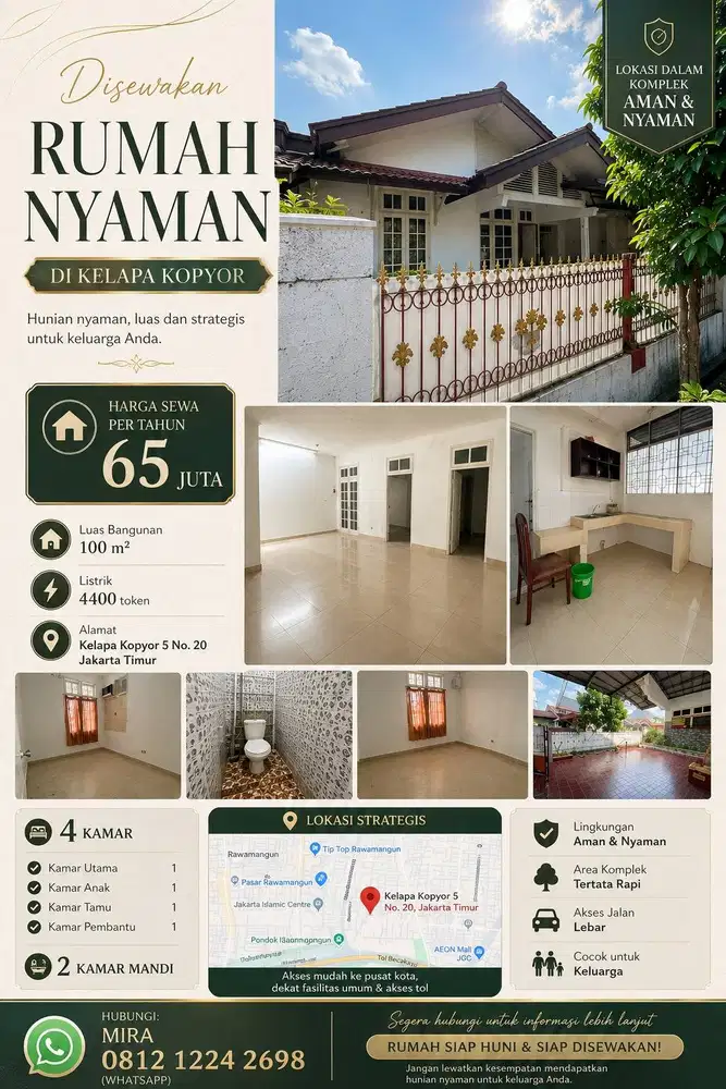 Kontrakkan 3 kamar