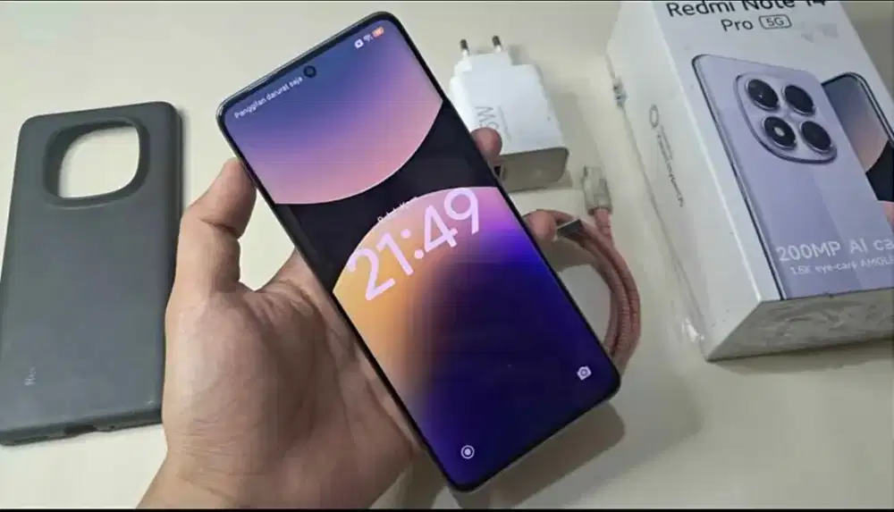 Xiaomi Redmi Note 14 Pro 5G NFC RAM 8+4/256GB Ungu Lengkap NO Minus