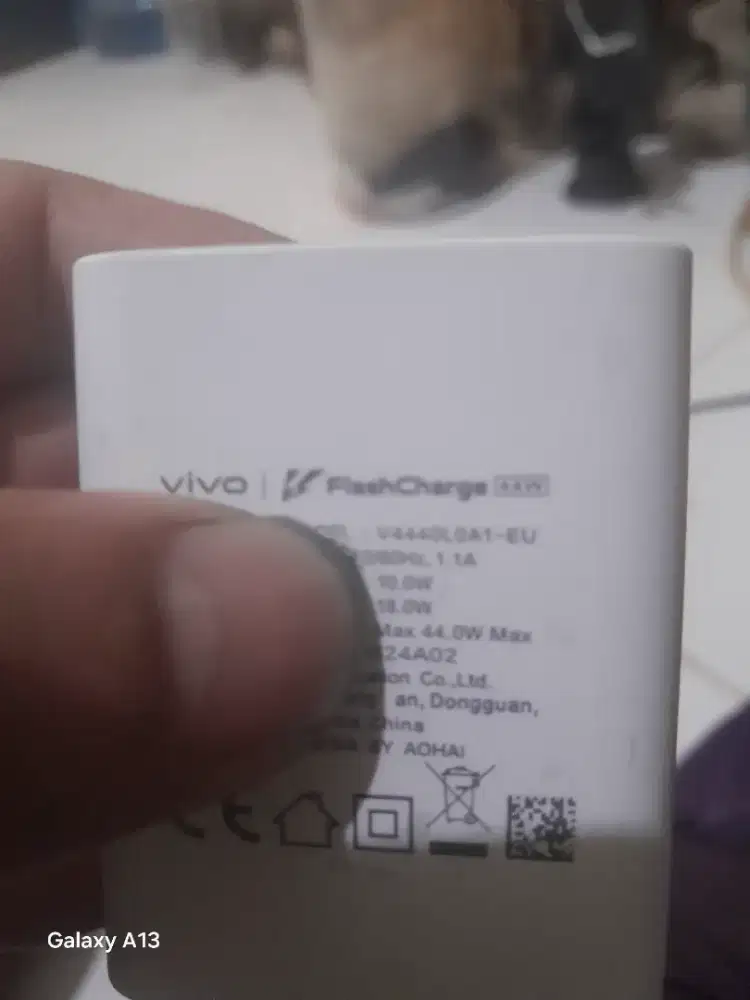 Kepala charger vivo 44wat original fast charging